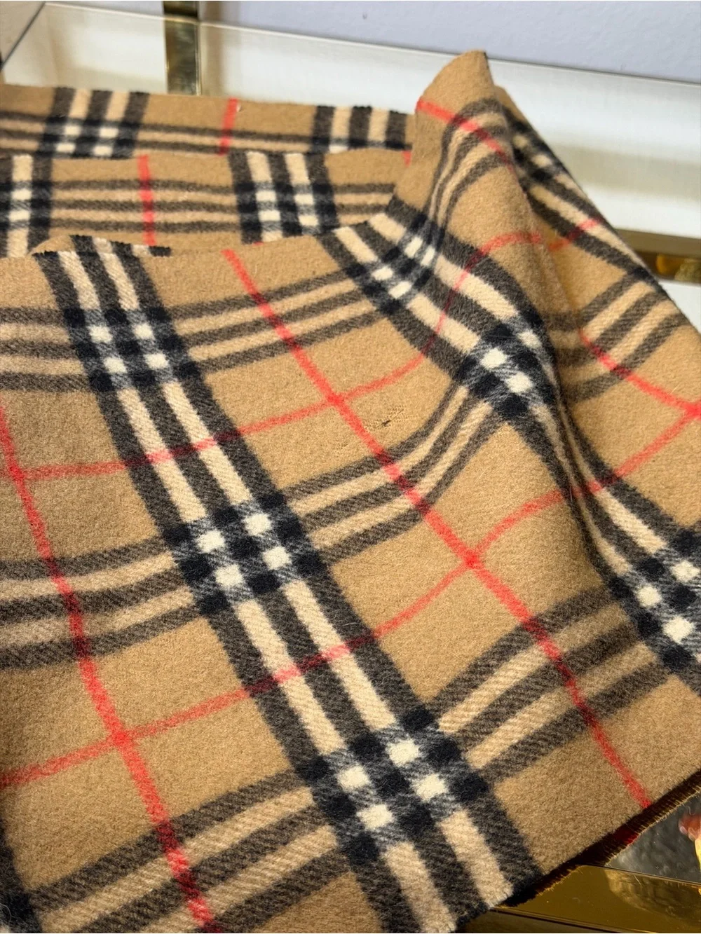 Burberry Beige Nova Check Classic Scarf Wool